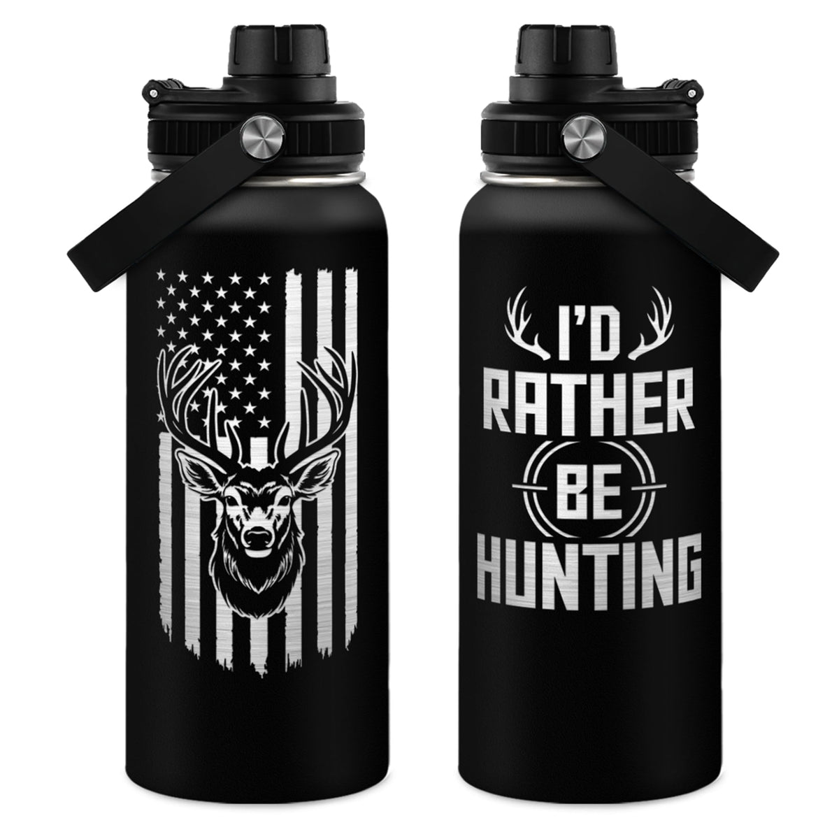 SANDJEST 32oz stainless bottle ready for rugged hunting trips