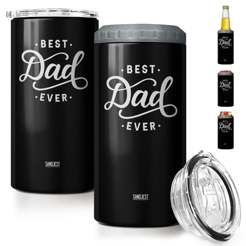 SANDJEST 4-in-1 dad tumbler keeps 12oz drinks cold for hours.
