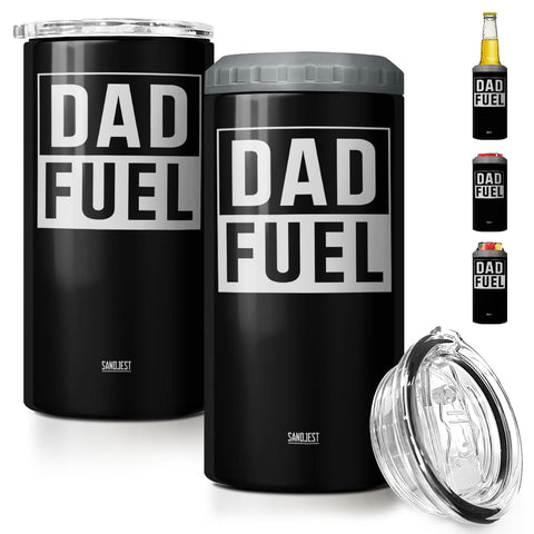 Sandjest 4-in-1 tumbler with dad fuel keeps drinks cold on the go