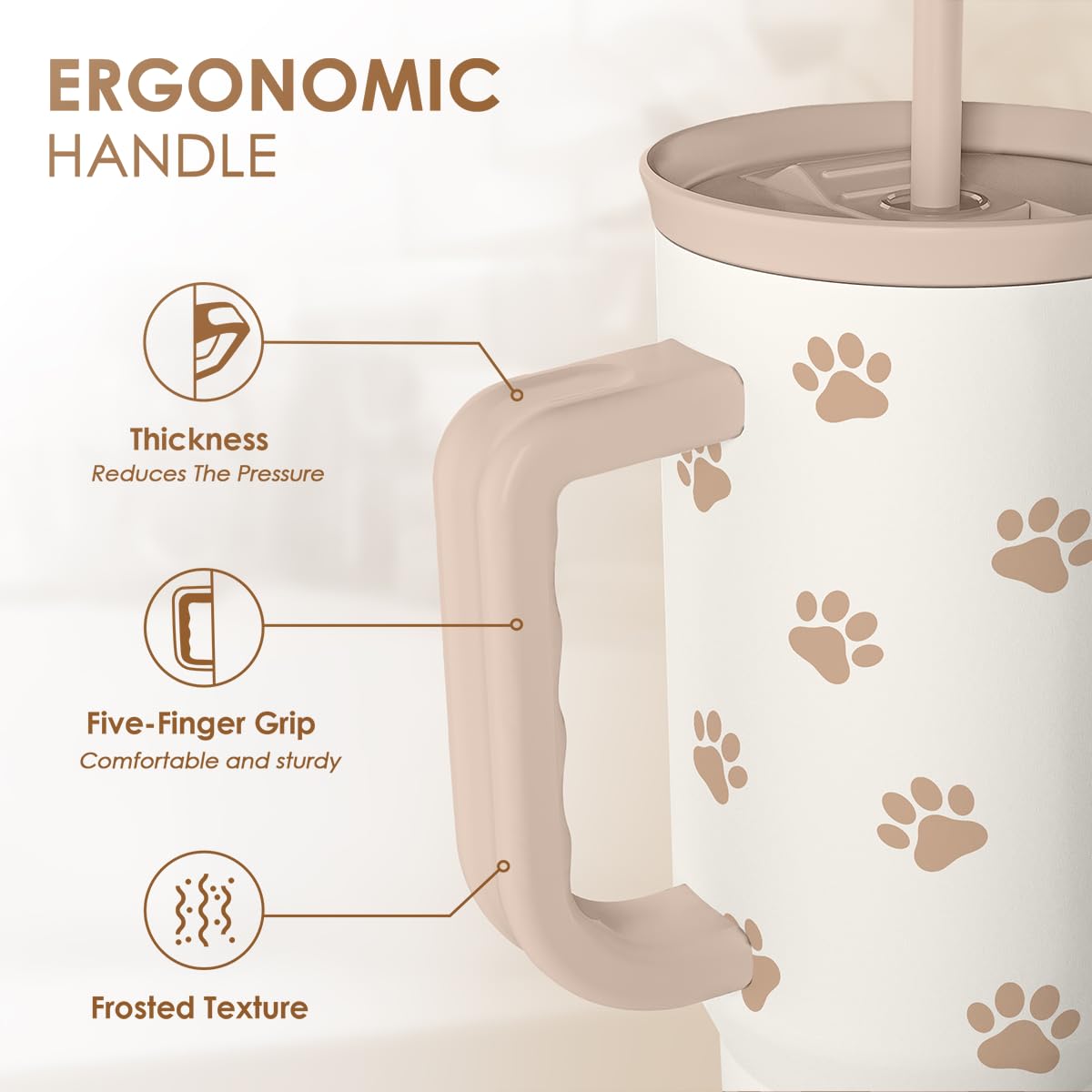 SANDJEST 40oz Stainless Steel Insulated tumbler keeps drinks at the right temperature