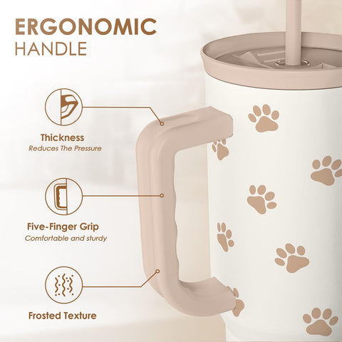 SANDJEST 40oz Stainless Steel Insulated tumbler keeps drinks at the right temperature