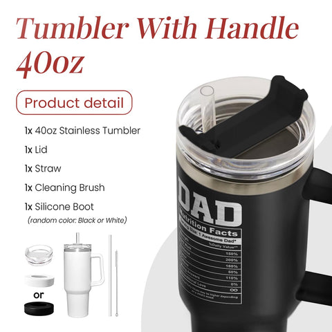 SANDJEST 40oz tumbler handle close-up highlighting grip and portability