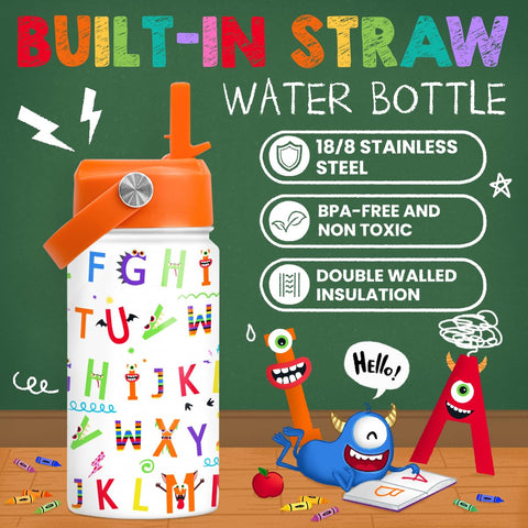 SANDJEST alphabet-design bottle adds fun visuals to encourage hydration