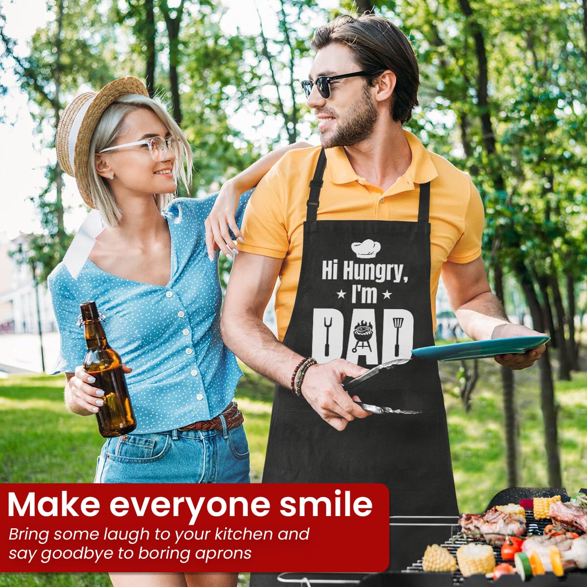SANDJEST Apron durable-comfy-material provides protection while staying comfortable all day.