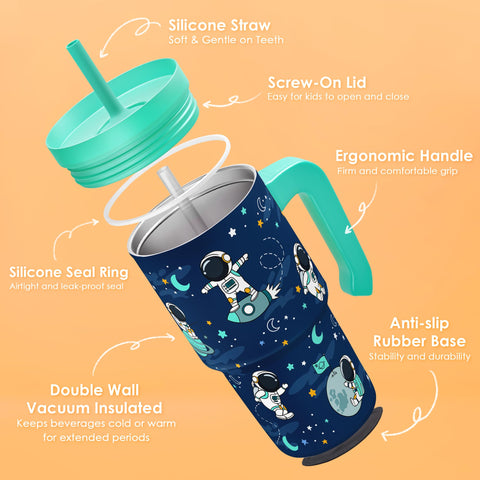 SANDJEST Astronaut Tumbler 20oz keeps drinks at the right temperature.