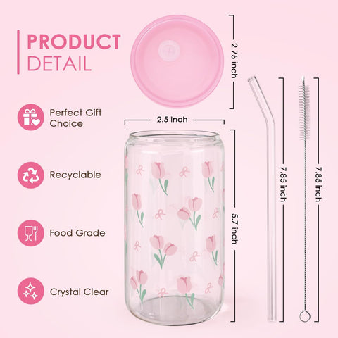SANDJEST bamboo lid and glass straw offer a sustainable, reusable sipping experience.