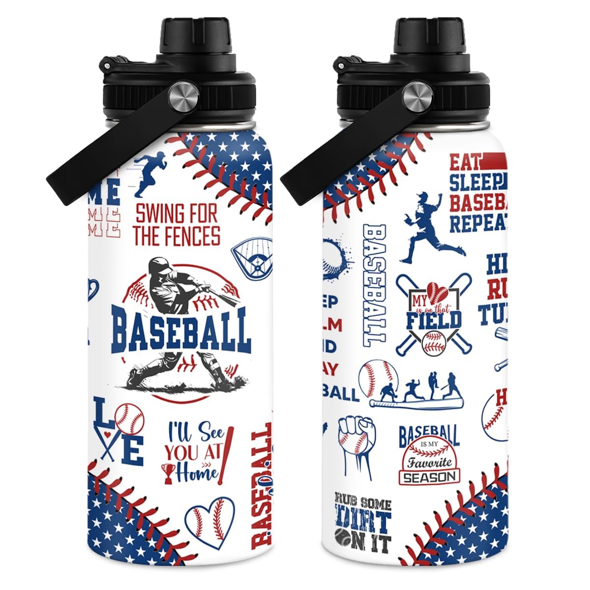 SANDJEST Baseball Bottle 32oz ready for gym hydration and active days