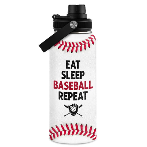 SANDJEST Baseball Water Bottle 32oz with insulated steel to keep drinks cold during games