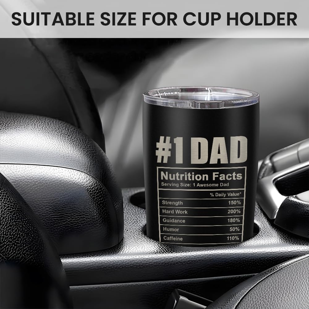 SandJEST Best Dad Ever Tumbler with coffee keeps morning brew hot.