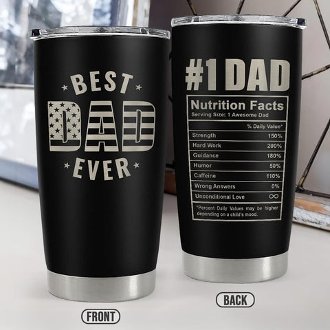 SandJEST Best Dad Ever Tumbler gift packaging ready for Father's Day.