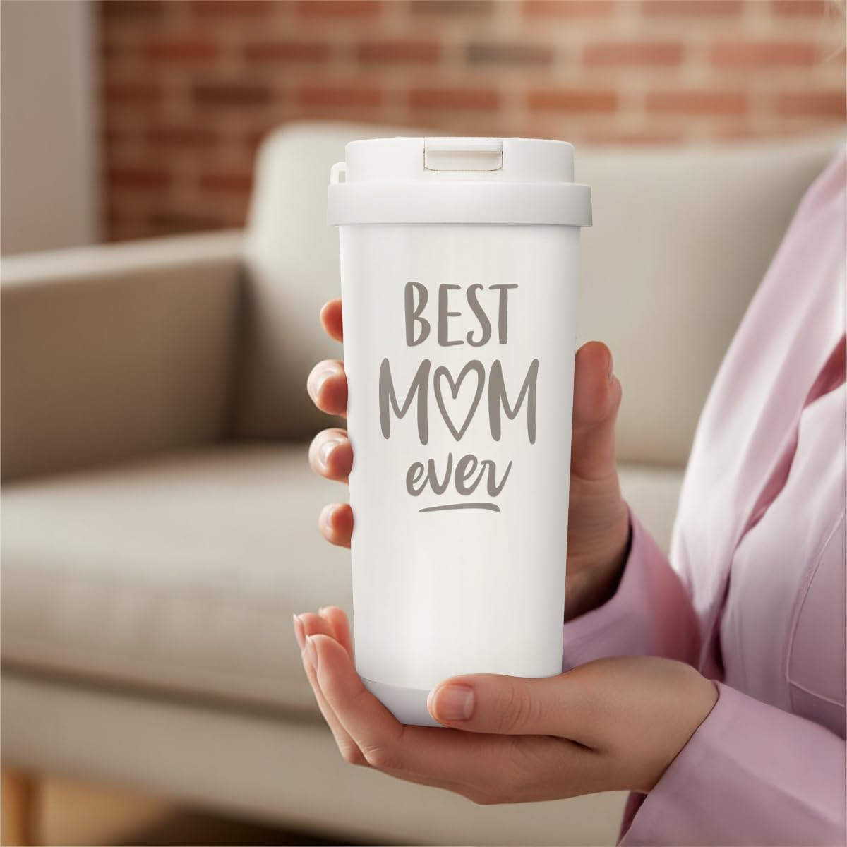 SANDJEST Best Mom Ever tumbler easy to hand wash