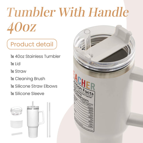 SANDJEST 40oz tumbler with big heart design adds style to daily hydration.