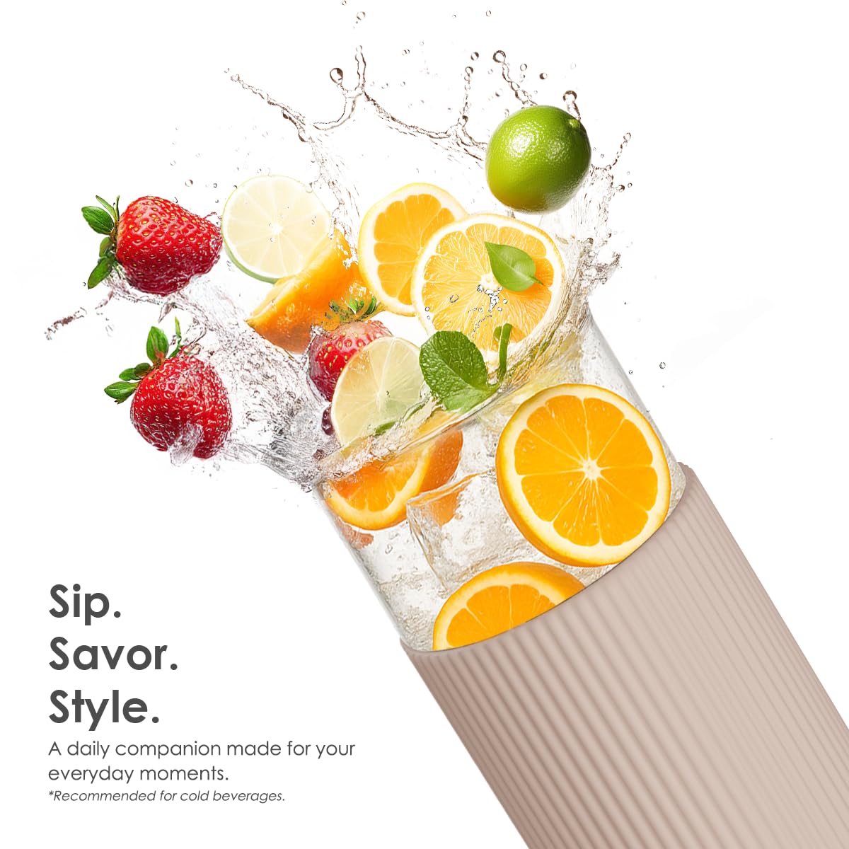 SANDJEST borosilicate glass bottle safe for hot and cold drinks