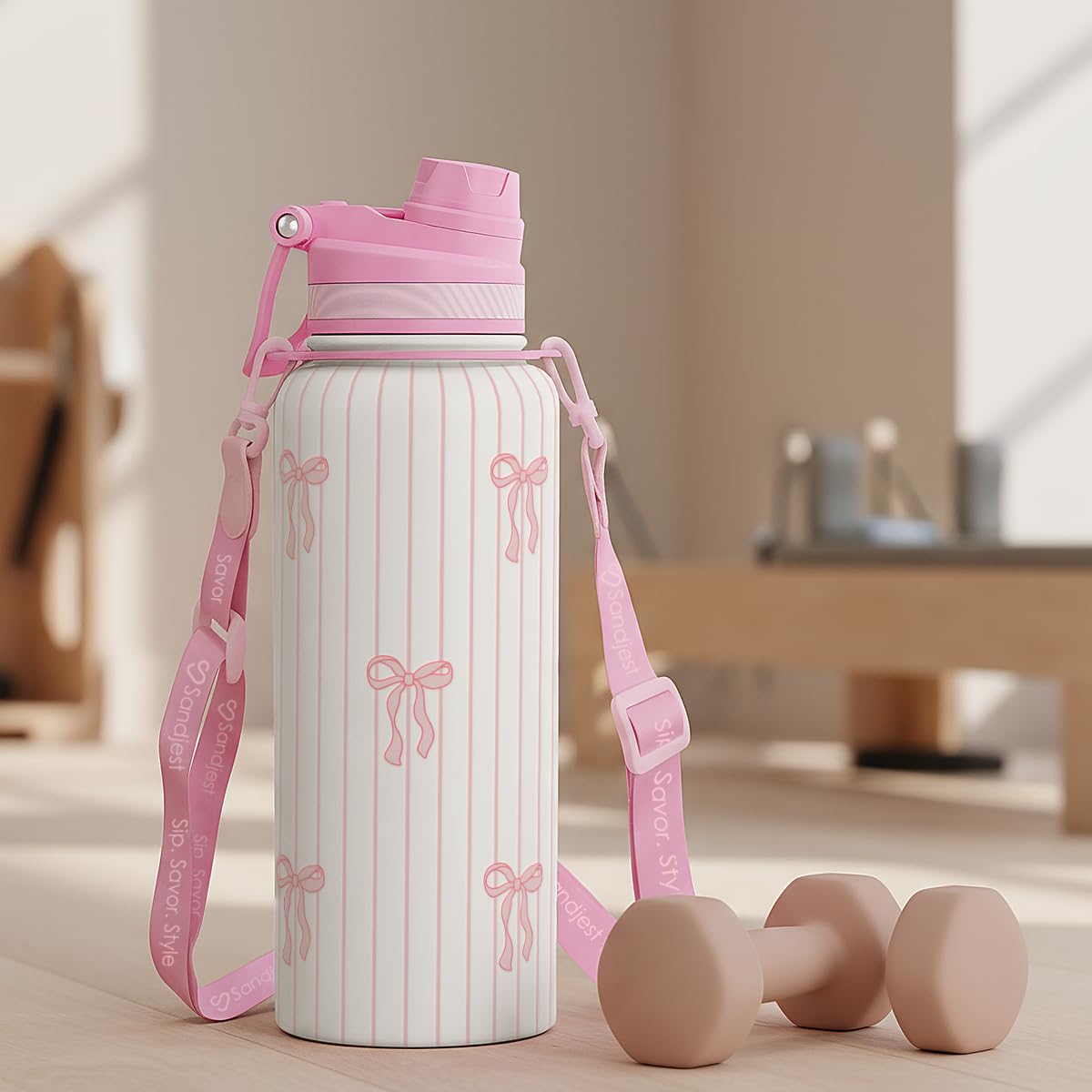 SANDJEST Bow bottle gift-ready design suitable for gifts and holidays