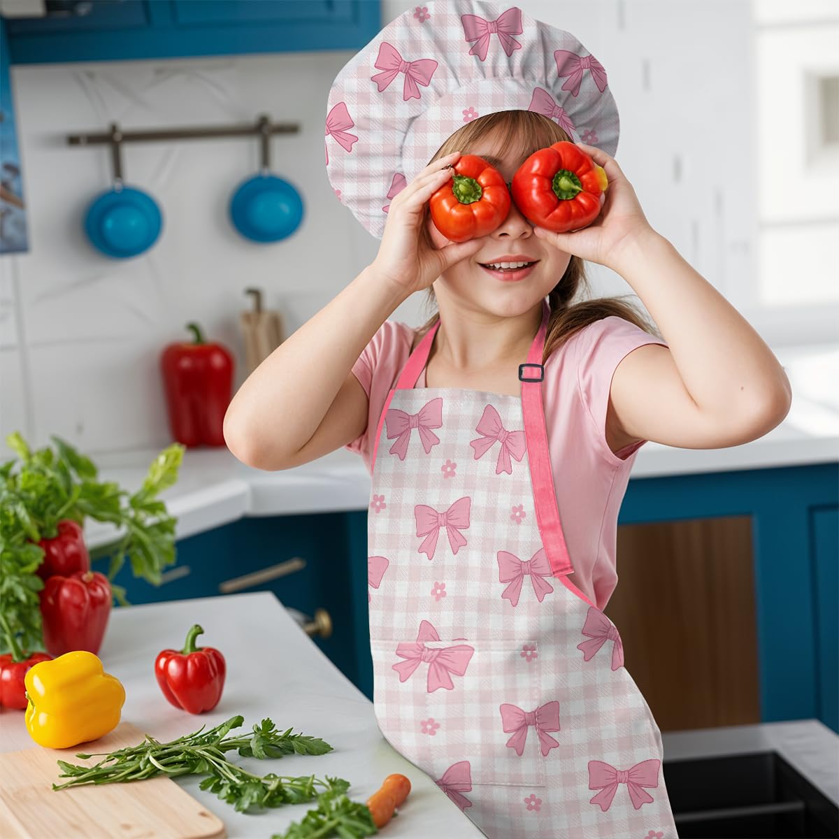 SANDJEST Bow Kid Apron gift-ready packaging suitable for Christmas or birthday gifts.