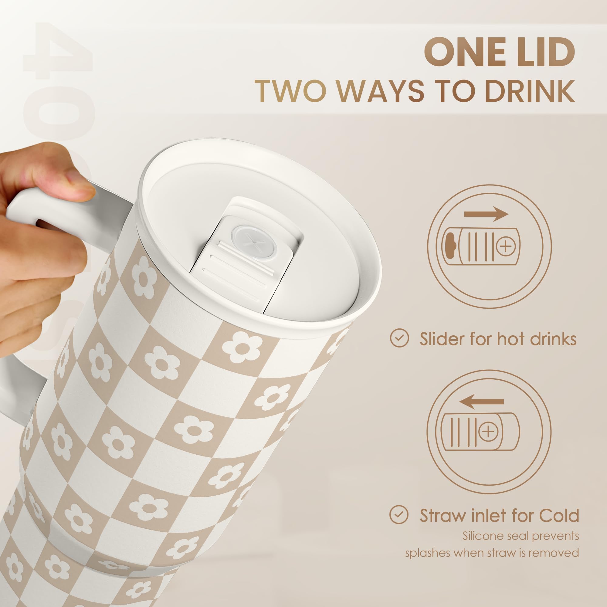 Gift-ready SANDJEST Checker tumbler packaging for birthdays or holidays.