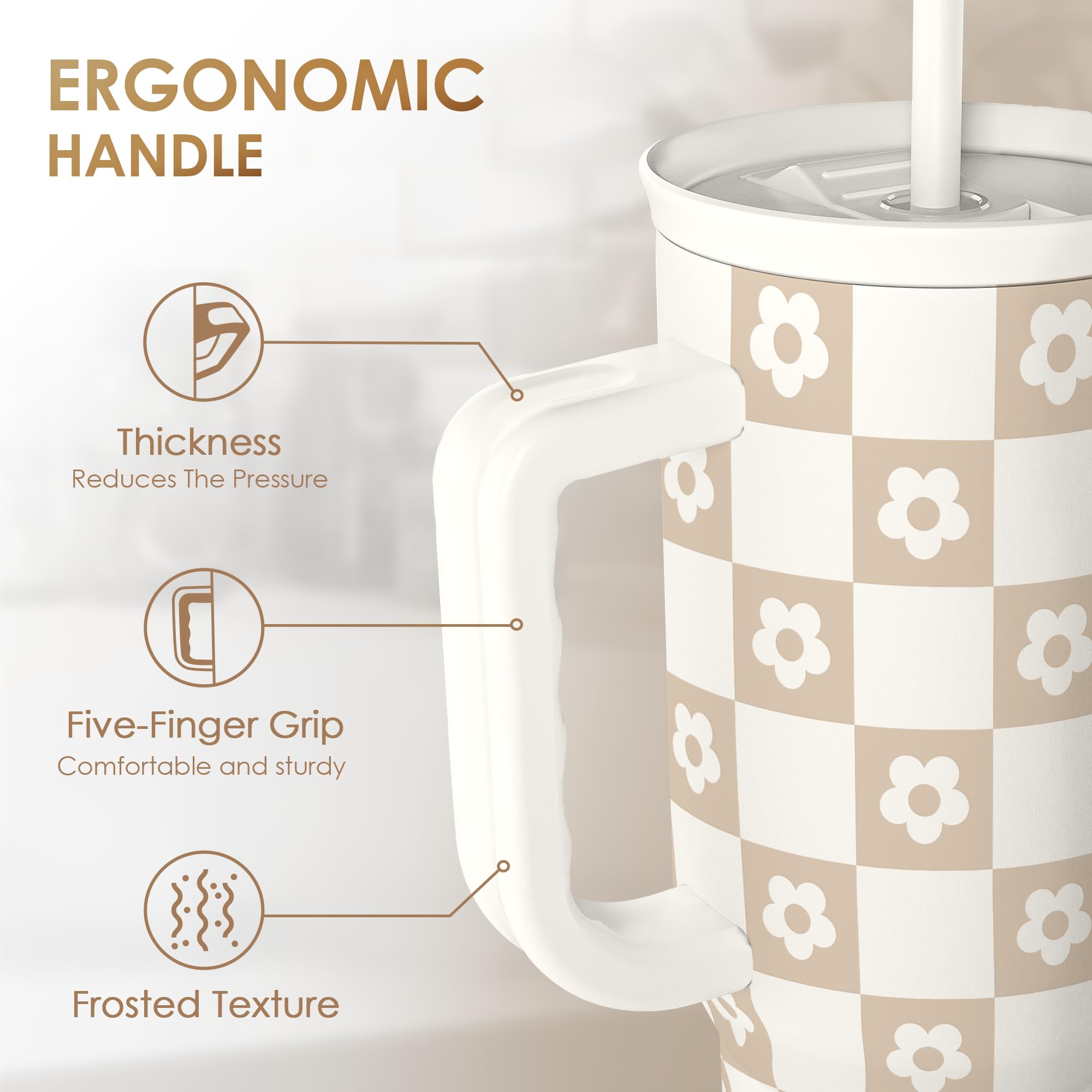 SANDJEST tumbler with slider lid for quick sipping on the move.