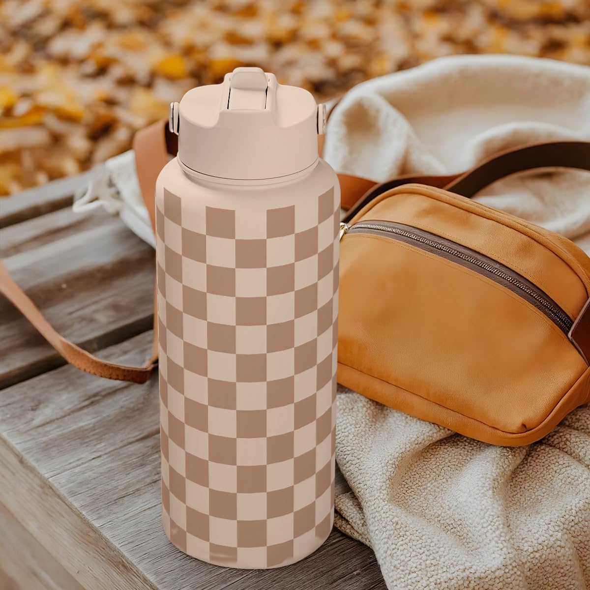 SANDJEST Checkerboard bottle gift-ready packaging for holidays