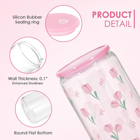 SANDJEST clear-design cup lets you see drink colors while staying stylish.