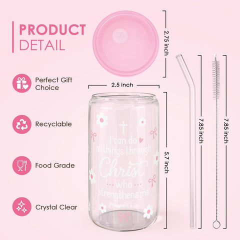 SANDJEST clear glass tumbler lets you monitor beverage color and level.