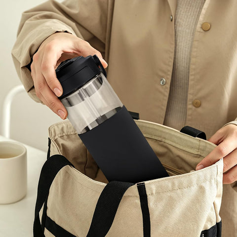 SANDJEST bottle ready for coffee, tea, or juice in daily routines