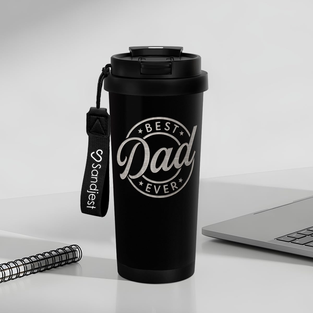 SANDJEST Compact design fits car cup holders and backpacks.