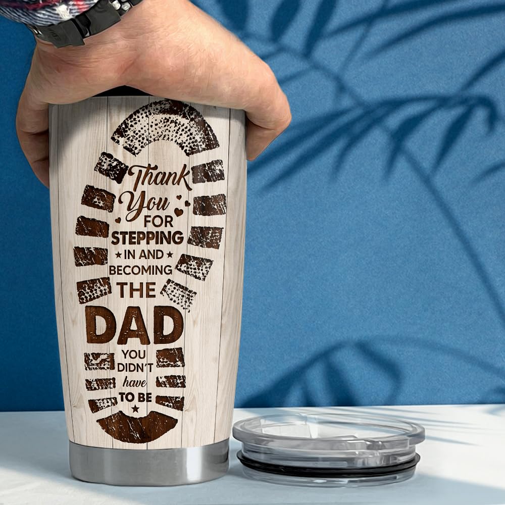 SANDJEST tumbler fits most cup holders for easy transport.