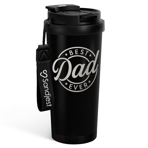 SANDJEST Dad Tumbler 18 oz insulated for on-the-go beverages.