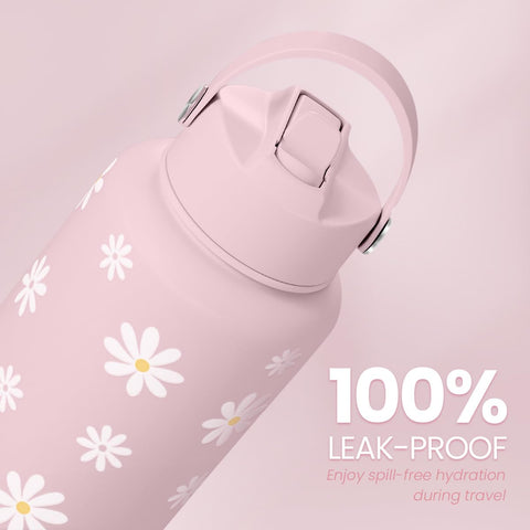 SANDJEST Daisy flower-design bottle adds stylish hydration.