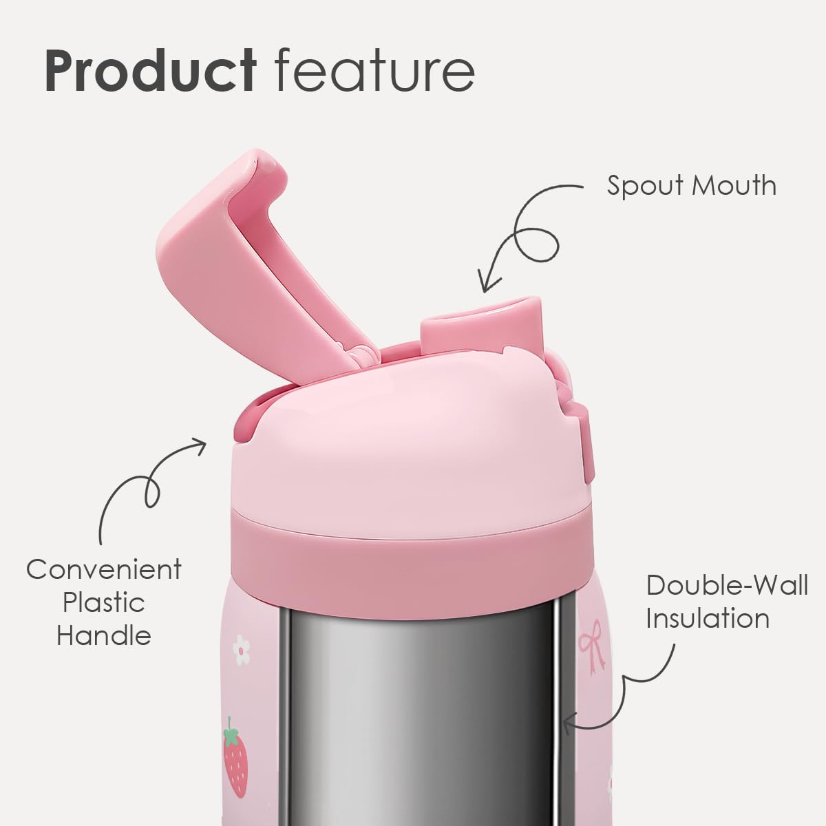 SANDJEST double-wall insulation preserves beverages' temperature for hours.