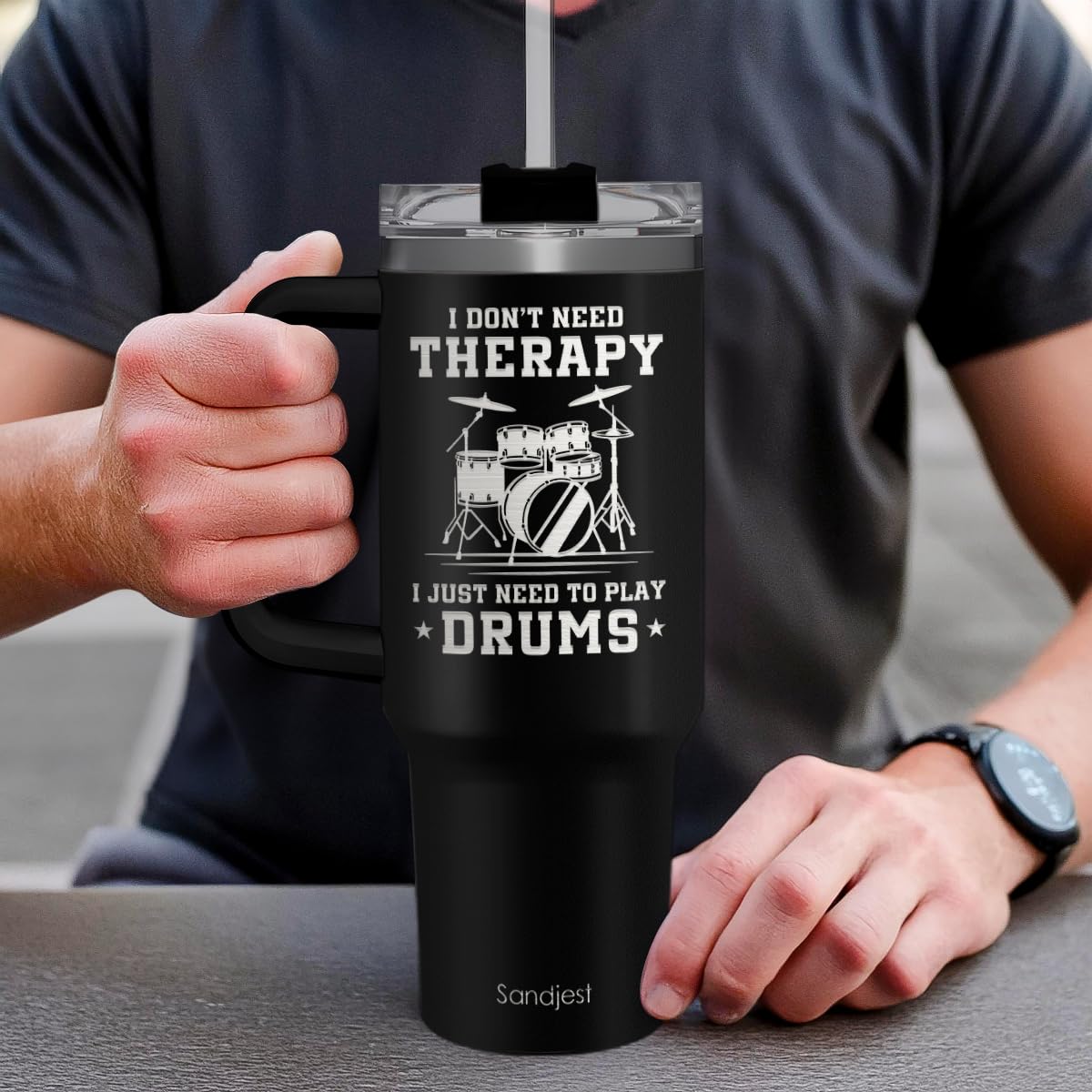 SANDJEST tumbler offers multiple designs to match user style and gifts