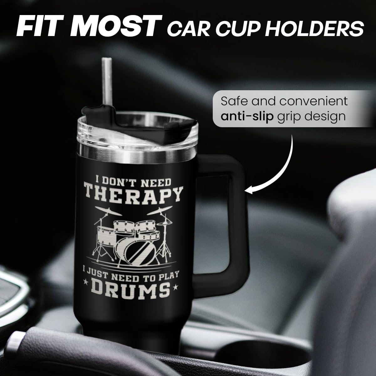 SANDJEST versatile travel mug suitable for gym, camping, or office