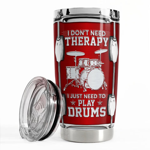 SANDJEST Drummer Tumbler front view keeps drinks cold