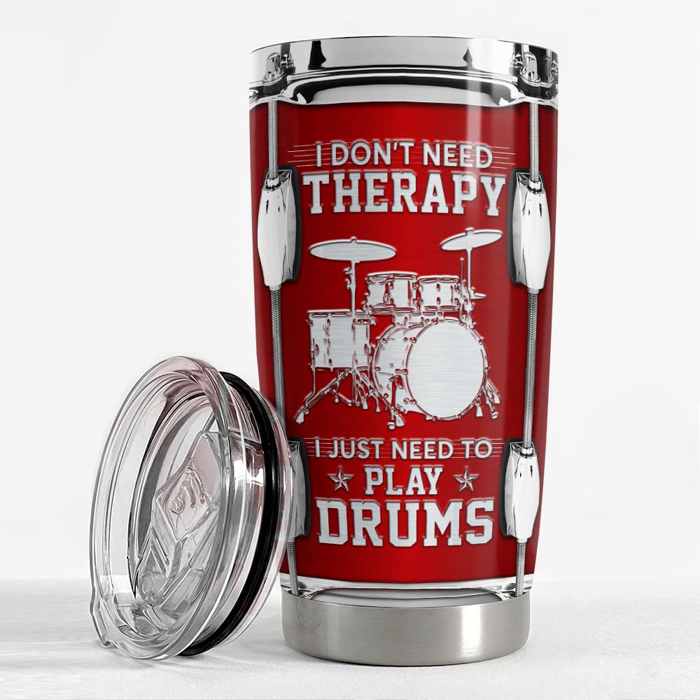 SANDJEST Drummer Tumbler hands-on grip travel-friendly