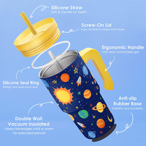 SANDJEST stainless steel tumbler body designed for durability during play