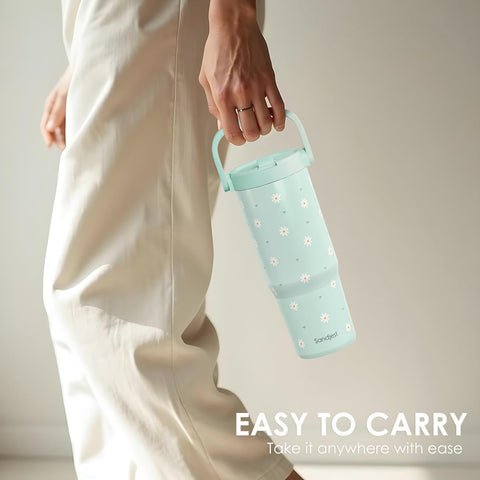 SANDJEST durable stainless steel bottle for gym and outdoor use.