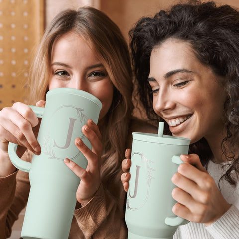 SANDJEST easy-clean tumbler; hand wash recommended for best care.