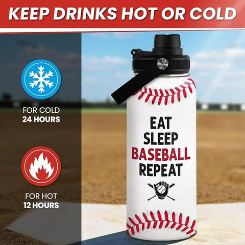 SANDJEST Baseball Bottle showing ergonomic grip for easy handling