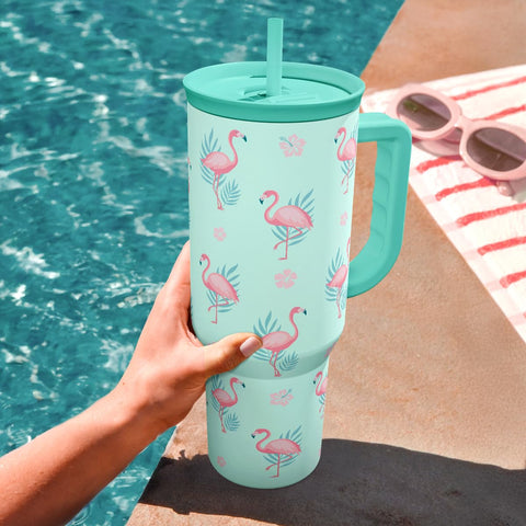 SANDJEST Flamingo Tumbler durable-build promises long-lasting use.