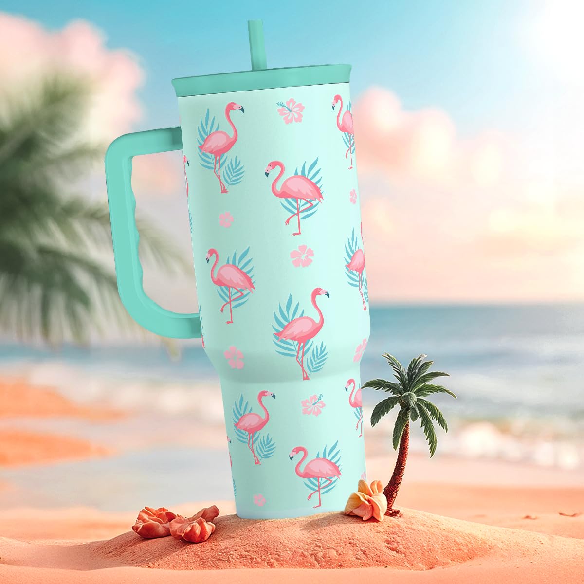 SANDJEST Flamingo Tumbler gift-option highlights a thoughtful present choice.