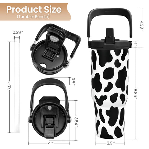 SANDJEST flip-straw 30oz tumbler enables smooth sipping during commutes.