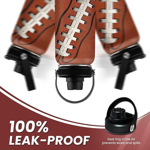 SANDJEST football design bottle with matte finish and sporty style.