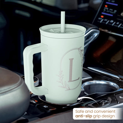 Gift-ready monogram tumbler ideal for Christmas or birthdays