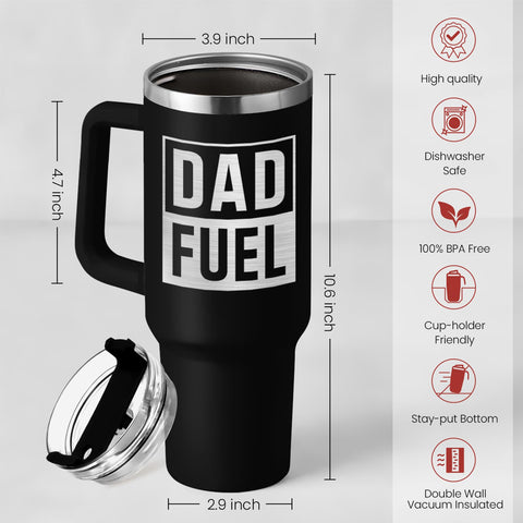 SandJest gift set dad 40oz tumbler with lid and straw, ideal for gifting.