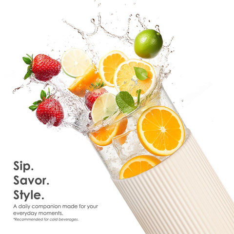 SANDJEST Borosilicate glass 20oz for hot or cold beverages without flavor transfer
