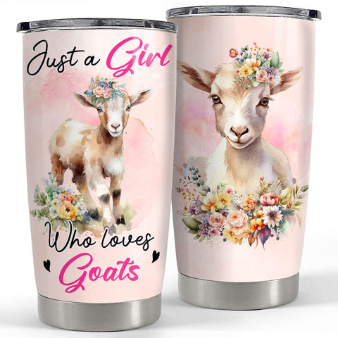 SANDJEST Goat Tumbler 20oz front view with goat design for daily hydration