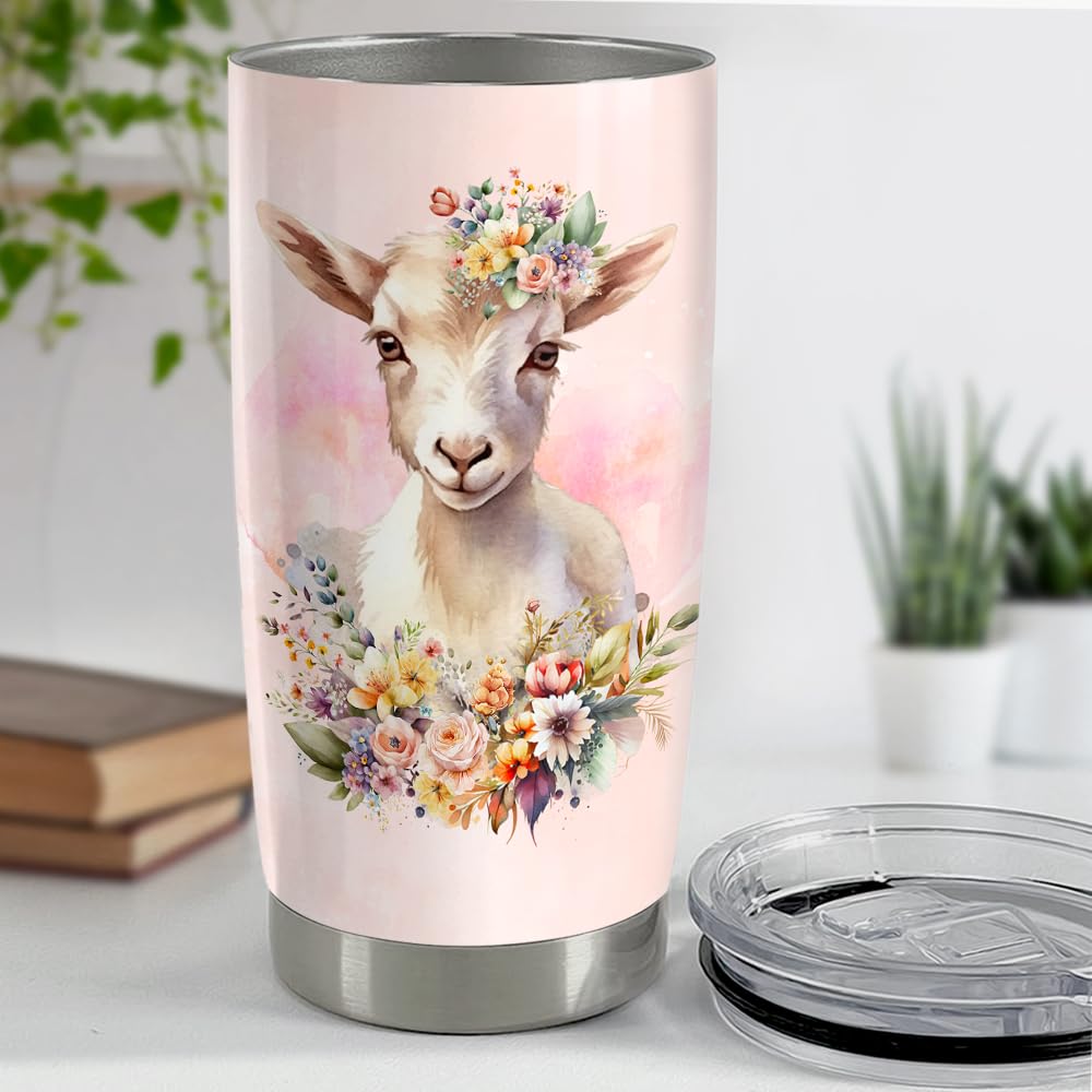 SANDJEST Goat Tumbler 20oz stainless steel walls underscore durable daily use