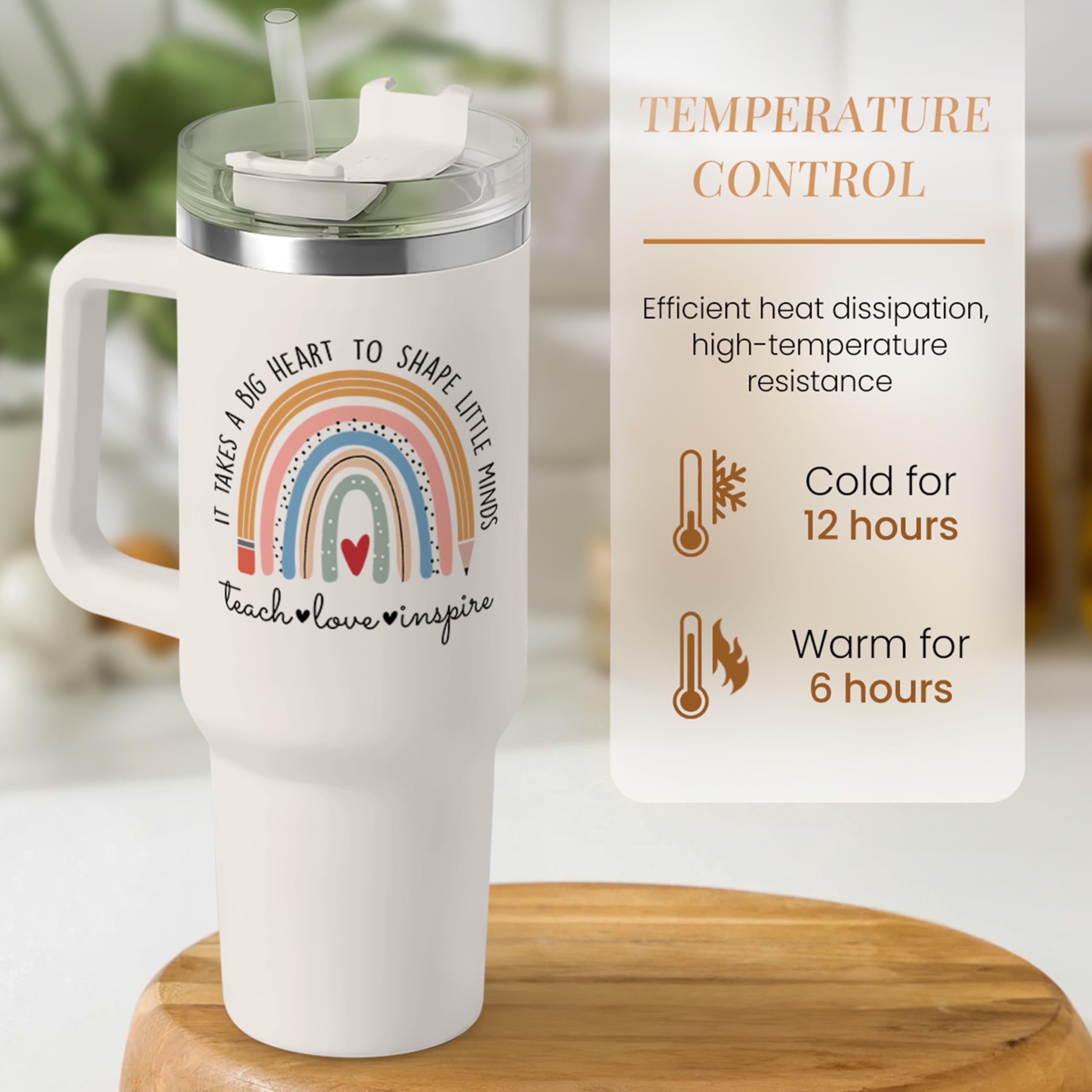 SANDJEST graduation and teacher appreciation 40oz tumbler offers a thoughtful gift idea.