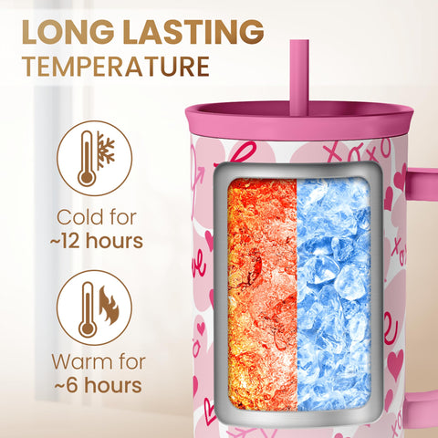SANDJEST Heart Tumbler cold-hot performance for daily activities