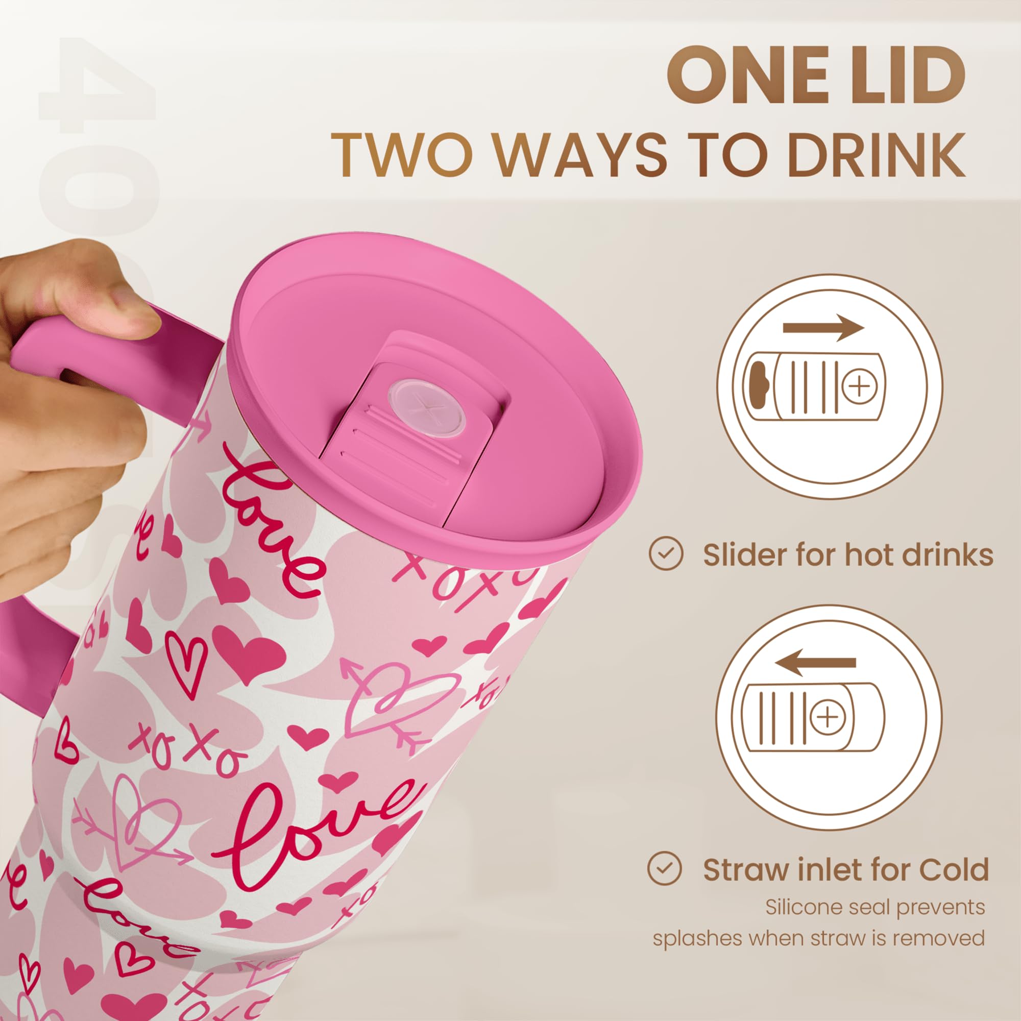 SANDJEST Heart Tumbler gift-ready designs for loved ones